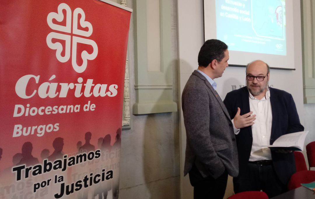 El delegado diocesano de Cáritas, Fernando García Cadiñanos (izda) junto al coordinador del informe FOESSA, Guillermo Fernández Maillo El delegado diocesano de Cáritas, Fernando García Cadiñanos (izda) junto al coordinador del informe FOESSA, Guillermo Fernández Maillo