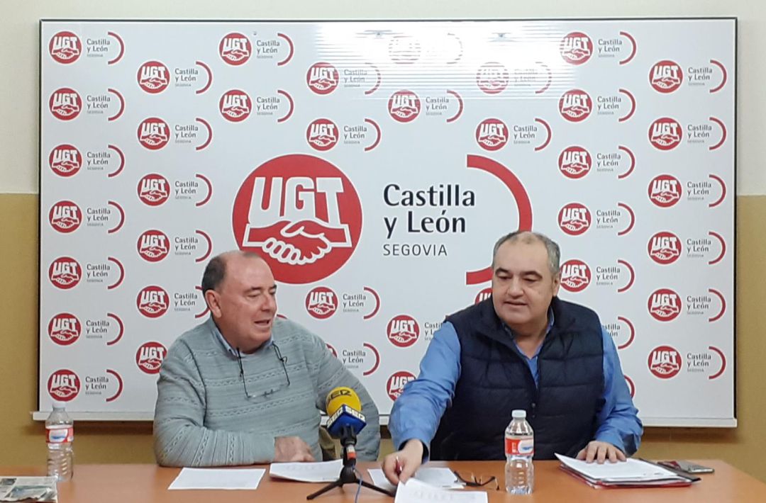 Miguel Ángel Mateo, secretario general UGT Segovia y Tomás Pérez Urueña, secretario general UGT CyL Miguel Ángel Mateo, secretario general UGT Segovia y Tomás Pérez Urueña, secretario general UGT CyL