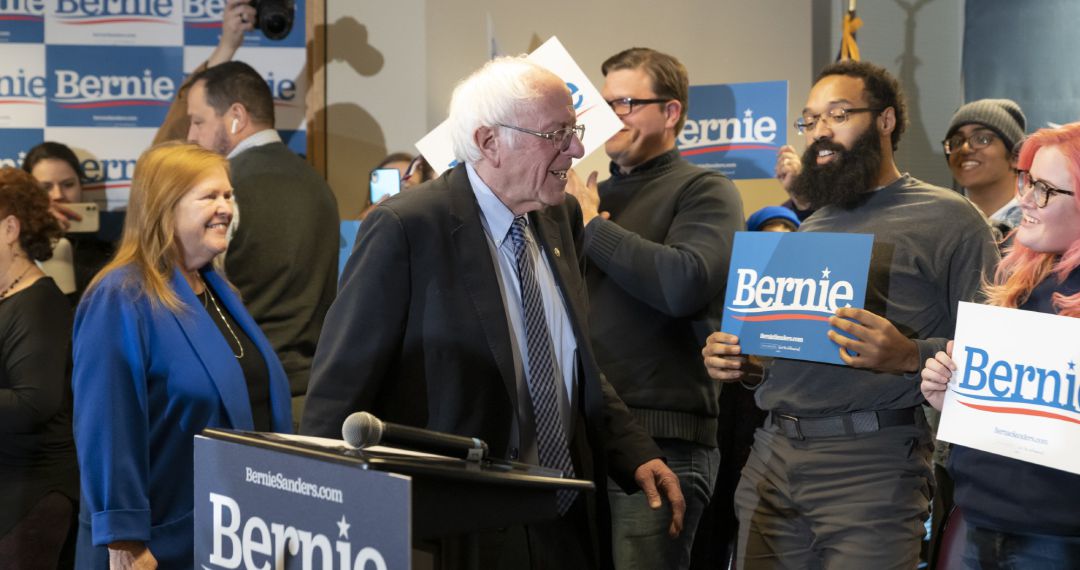 Bernis Sanders durante su campaña en New Hampshire. Bernis Sanders durante su campaña en New Hampshire.