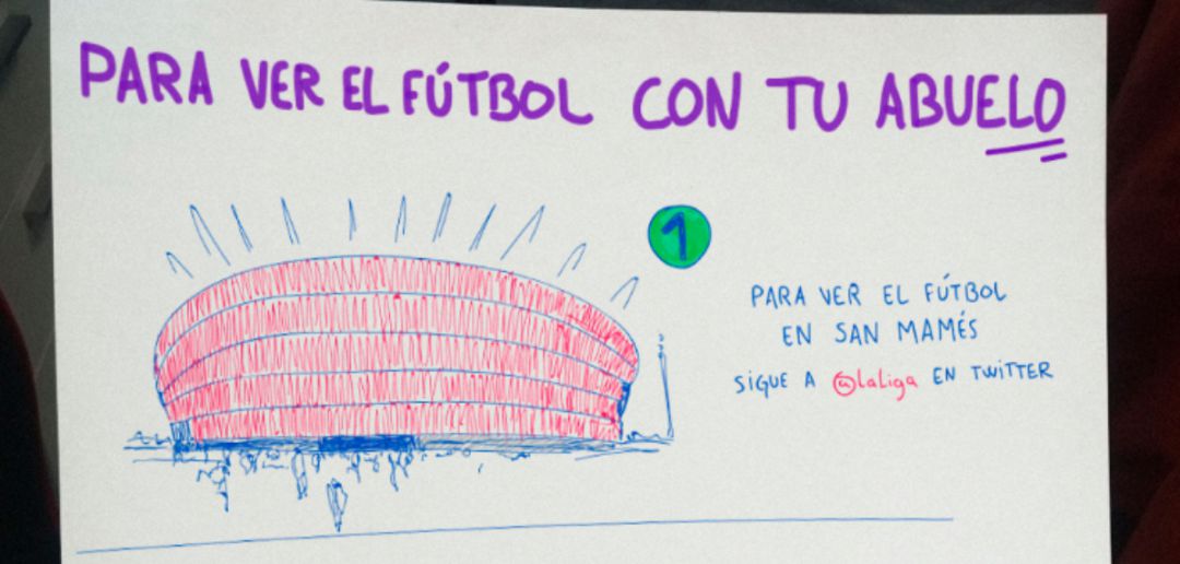La respuesta de La Liga al joven que dibujó el mando de la tele a su abuelo para que pudiese ver el fútbol La respuesta de La Liga al joven que dibujó el mando de la tele a su abuelo para que pudiese ver el fútbol