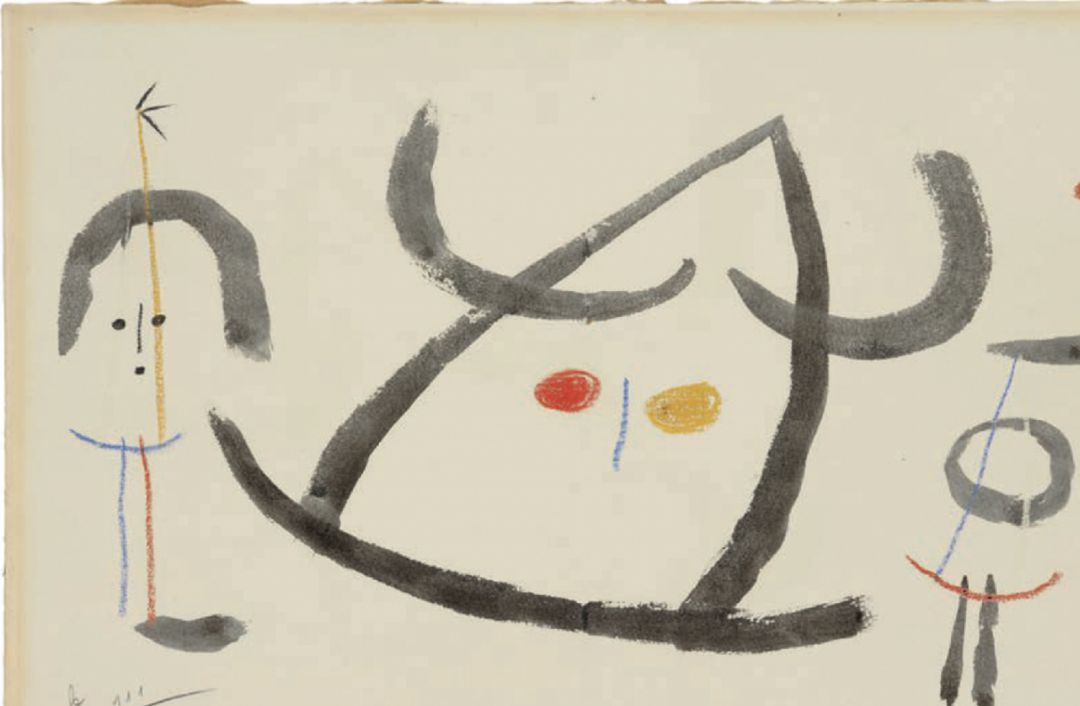 Miró original expuesto en la galería Jorge Alcolea Miró original expuesto en la galería Jorge Alcolea
