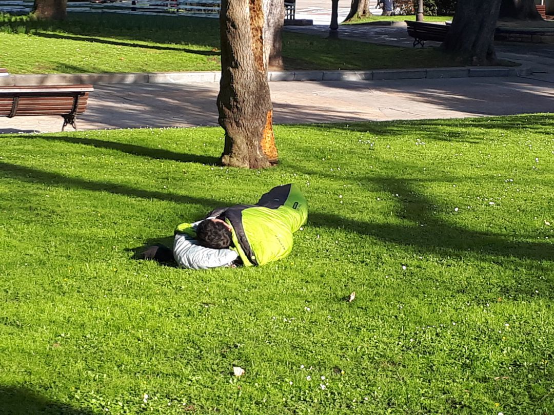 La acampada se produjo este viernes en la zona próxima al Escorialín La acampada se produjo este viernes en la zona próxima al Escorialín