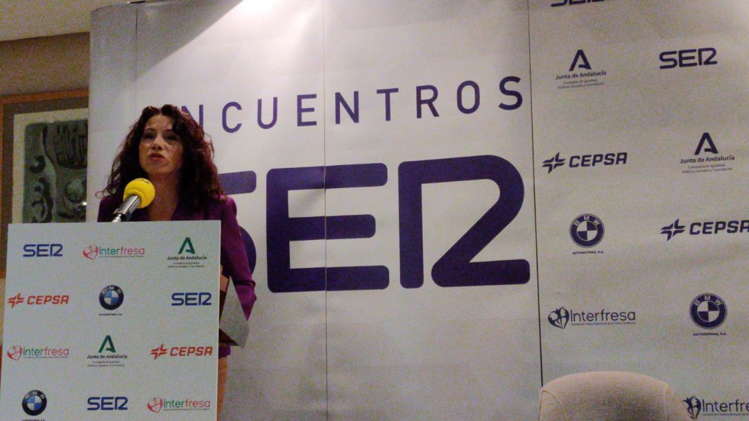 Rocío Ruiz, consejera de Igualdad, en el Encuentro SER de Radio Huelva. Rocío Ruiz, consejera de Igualdad, en el Encuentro SER de Radio Huelva.