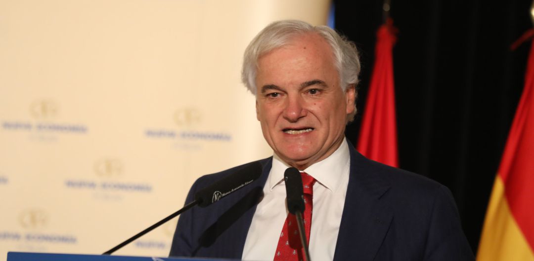 El presidente del CEIM, Miguel Garrido de la Cierva, durante su intervención en un desayuno informativo de Fórum Europa, en Madrid (España), a 21 de febrero de 2020
El presidente del CEIM, Miguel Garrido de la Cierva, durante su intervención en un desayuno informativo de Fórum Europa, en Madrid (España), a 21 de febrero de 2020