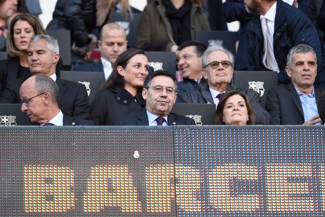 Bartomeu en el palco del Barcelona Bartomeu en el palco del Barcelona