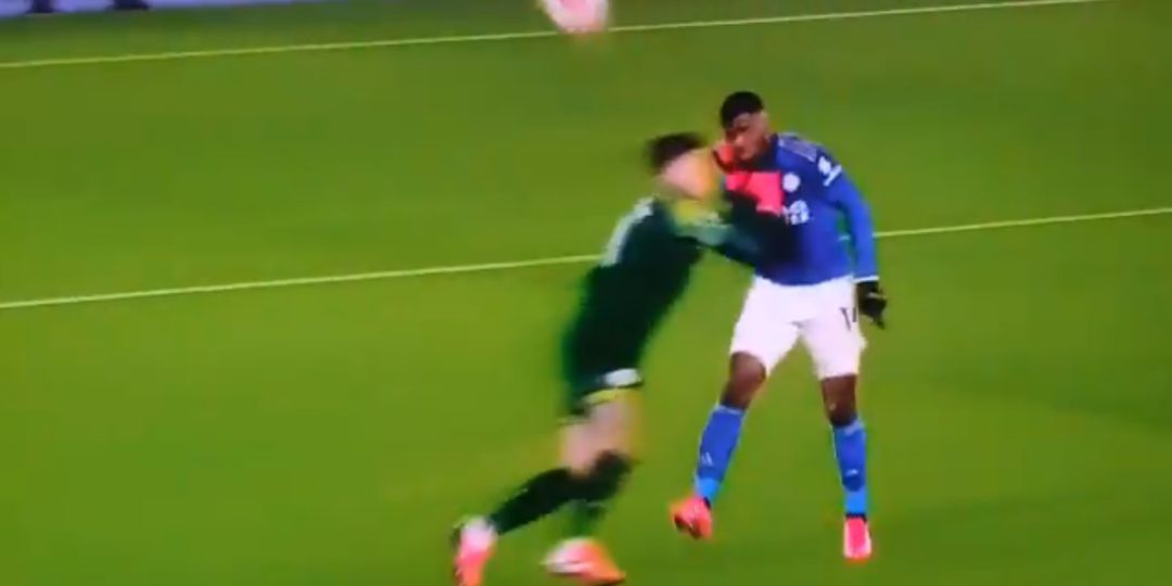 La imagen del choque entre Ederson y Iheanacho La imagen del choque entre Ederson y Iheanacho