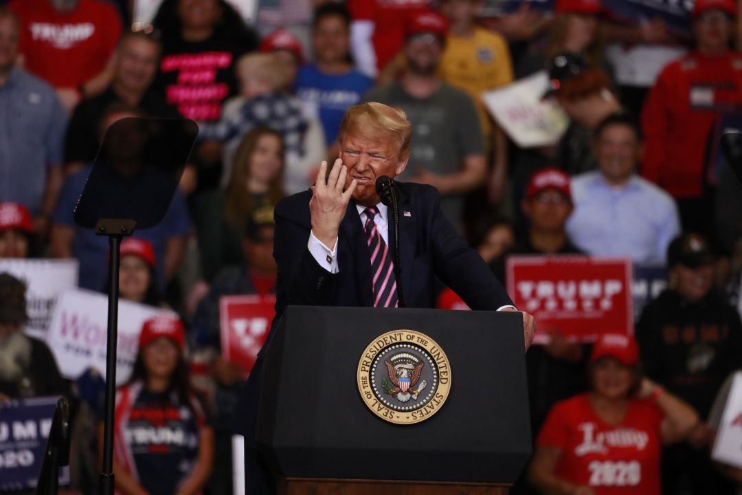 Donald J. Trump durante un acto en Nevada Donald J. Trump durante un acto en Nevada