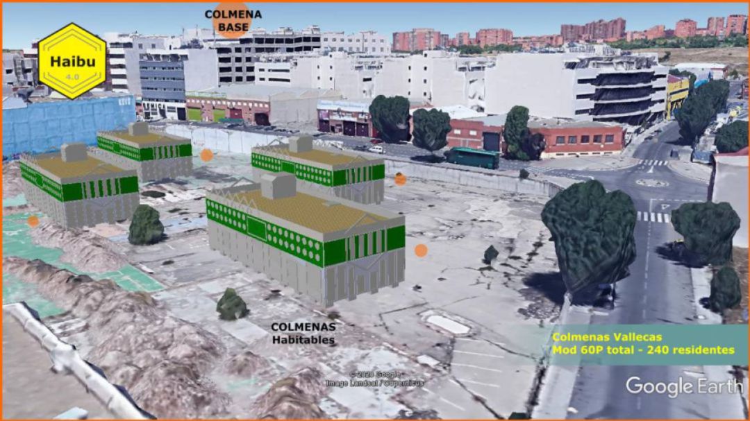 Imagen generada por ordenador que muestra el solar en el que Haibu 4.0 piensa colocar una promoción para 240 residentes. Es una de las promociones grandes para las que, afirma el gerente, sí pedirán licencia. Imagen generada por ordenador que muestra el solar en el que Haibu 4.0 piensa colocar una promoción para 240 residentes. Es una de las promociones grandes para las que, afirma el gerente, sí pedirán licencia.