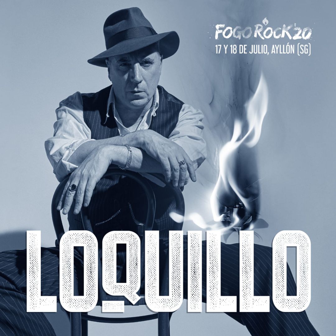 Cartel promocional de Loquillo para el festival Fogo Rock de 2020 Cartel promocional de Loquillo para el festival Fogo Rock de 2020