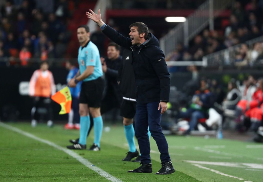 Soccer FValencia coach Albert Celades Soccer FValencia coach Albert Celades