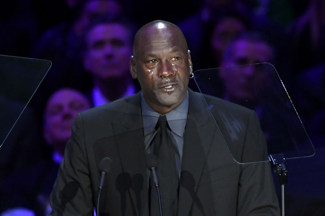 Michael Jordan, emocionado durante el memorial dedicado a Kobe Bryant. Michael Jordan, emocionado durante el memorial dedicado a Kobe Bryant.