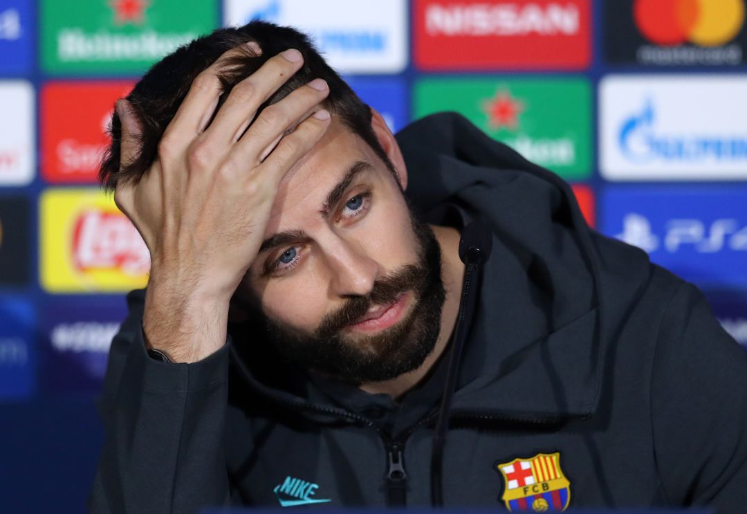 Gerard Piqué, en sala de prensa Gerard Piqué, en sala de prensa