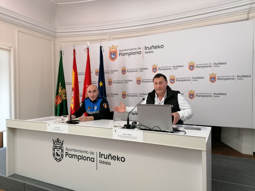 Javier Labairu, Concejal de Seguridad Ciudadana y Javier Goya, Jefe de Policía Municipal de Pamplona Javier Labairu, Concejal de Seguridad Ciudadana y Javier Goya, Jefe de Policía Municipal de Pamplona