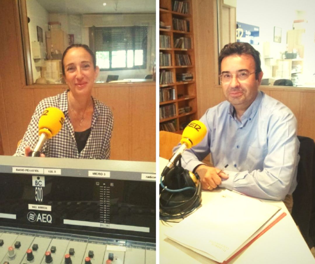 Laura Fernández (i), de Peñafiel Futuro y Roberto Díez, del Partido Popular. Laura Fernández (i), de Peñafiel Futuro y Roberto Díez, del Partido Popular.