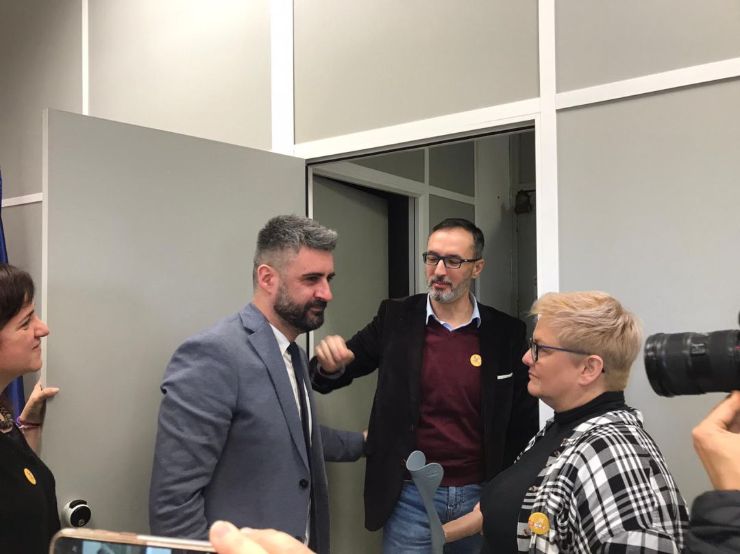 Pere Fuset en la rueda de prensa donde ha anunciado la renuncia a sus competencias Pere Fuset en la rueda de prensa donde ha anunciado la renuncia a sus competencias