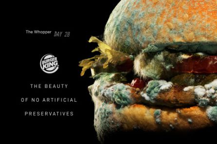 Burger King. "La belleza de no tener conservantes artificiales" Burger King. "La belleza de no tener conservantes artificiales"