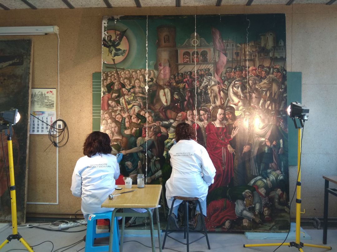 Trabajos de restauración impulsados por la Diócesis y la Diputación de Palencia Trabajos de restauración impulsados por la Diócesis y la Diputación de Palencia