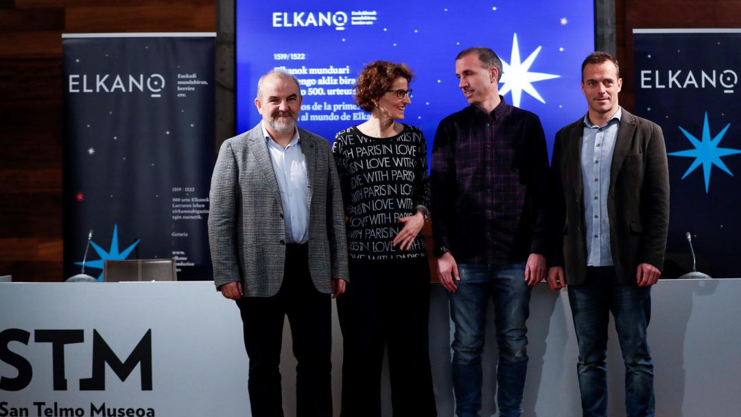 De izquierda a derecha, el director de Patrimonio Cultural del Gobierno Vasco, Mikel Aizpuru, la directora foral de Cultura, María José Telleria, el presidente de la Fundación Elkano y alcalde de Getaria, Haritz Alberdi, y el director de la fundación, Ion Irurzun. De izquierda a derecha, el director de Patrimonio Cultural del Gobierno Vasco, Mikel Aizpuru, la directora foral de Cultura, María José Telleria, el presidente de la Fundación Elkano y alcalde de Getaria, Haritz Alberdi, y el director de la fundación, Ion Irurzun.