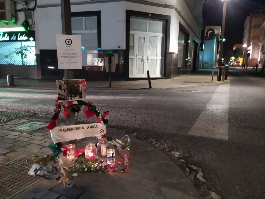 Acto de protesta en la ubicación en la que estaba el árbol de la Calle Manolo Millares Acto de protesta en la ubicación en la que estaba el árbol de la Calle Manolo Millares