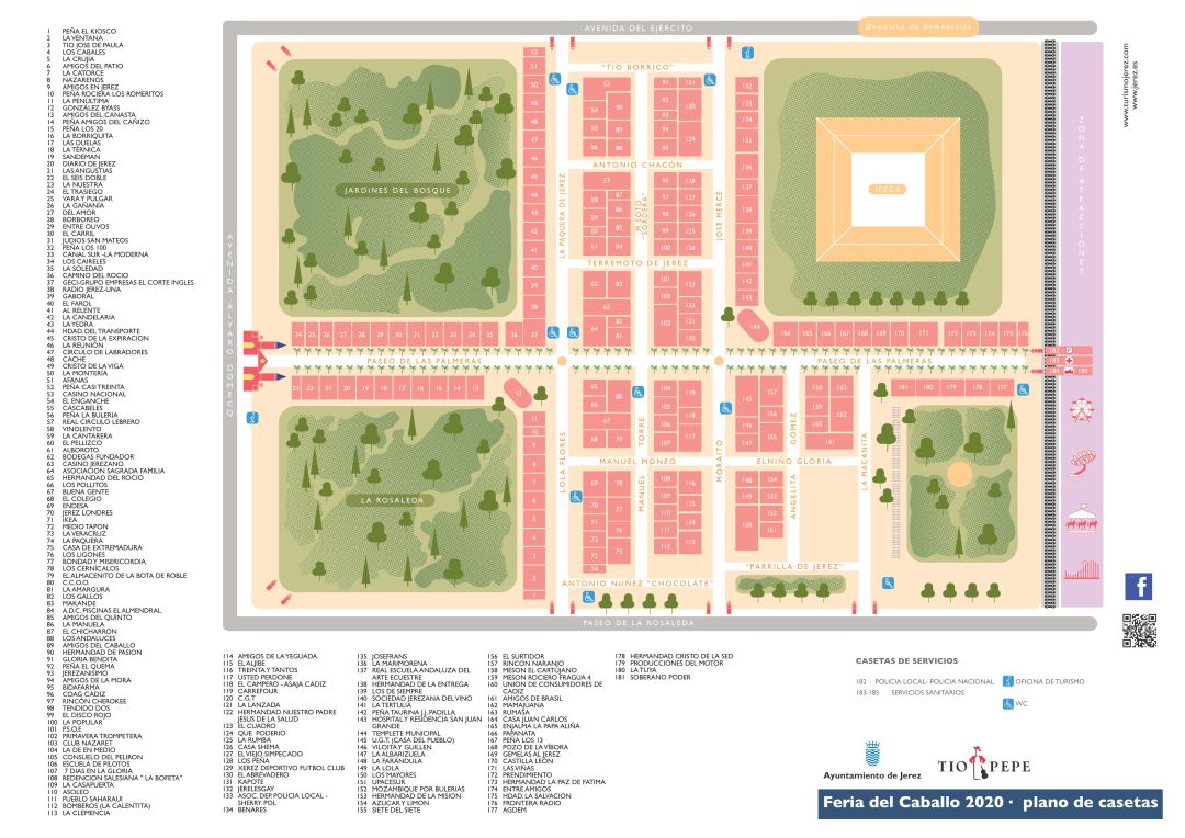Plano de la Feria del Caballo de Jerez 2020 Plano de la Feria del Caballo de Jerez 2020