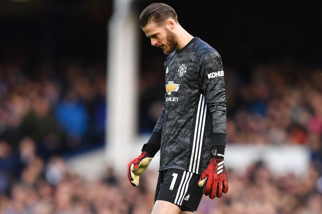 De Gea, durante el partido contra el Everton. De Gea, durante el partido contra el Everton.