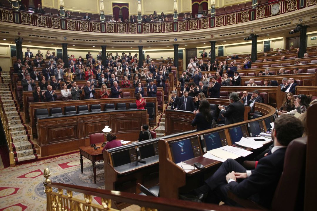 Representantes políticos durante la sesión plenaria en el Congreso de los Diputados donde se responderá, entre otras, a cuestiones sobre la Mesa de Diálogo entre Gobierno y Generalitat, en Madrid, a 26 de febrero de 2020. Representantes políticos durante la sesión plenaria en el Congreso de los Diputados donde se responderá, entre otras, a cuestiones sobre la Mesa de Diálogo entre Gobierno y Generalitat, en Madrid, a 26 de febrero de 2020.