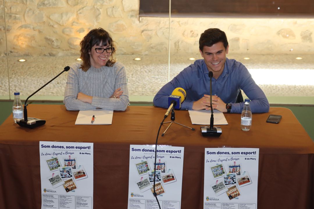 Lorena Ivars, concejala de Igualdad, y Adriàn Cabrera, edil de Deportes. Lorena Ivars, concejala de Igualdad, y Adriàn Cabrera, edil de Deportes.