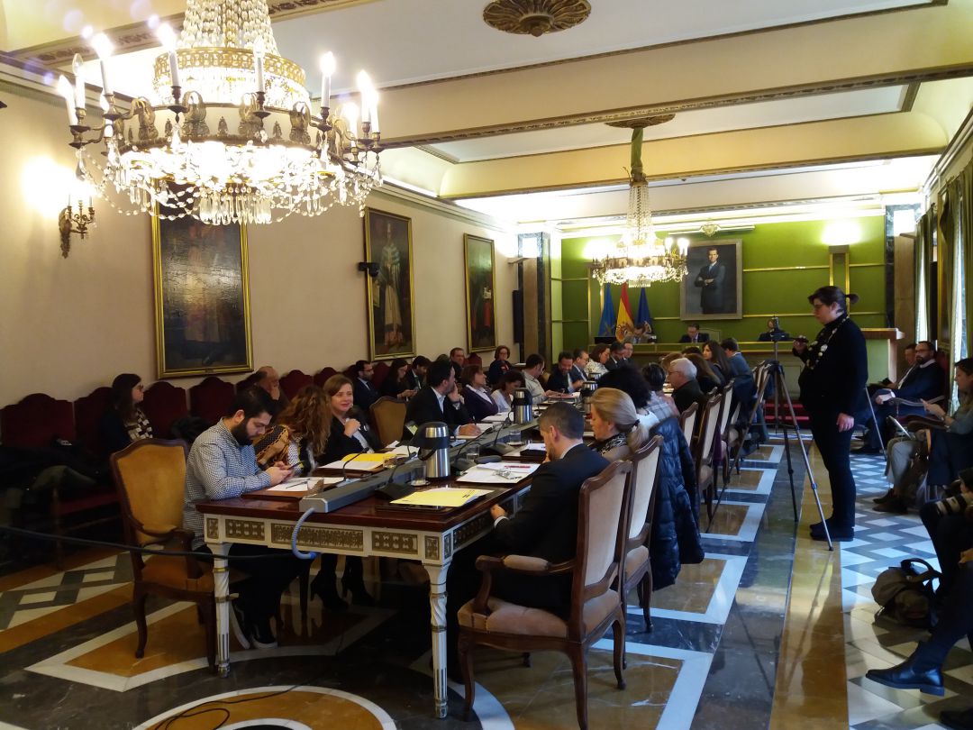 Imagen del pleno del ayuntamiento de Oviedo en el que se aprobó la moción de VOX en solidaridad con las víctimas del Holocausto Imagen del pleno del ayuntamiento de Oviedo en el que se aprobó la moción de VOX en solidaridad con las víctimas del Holocausto