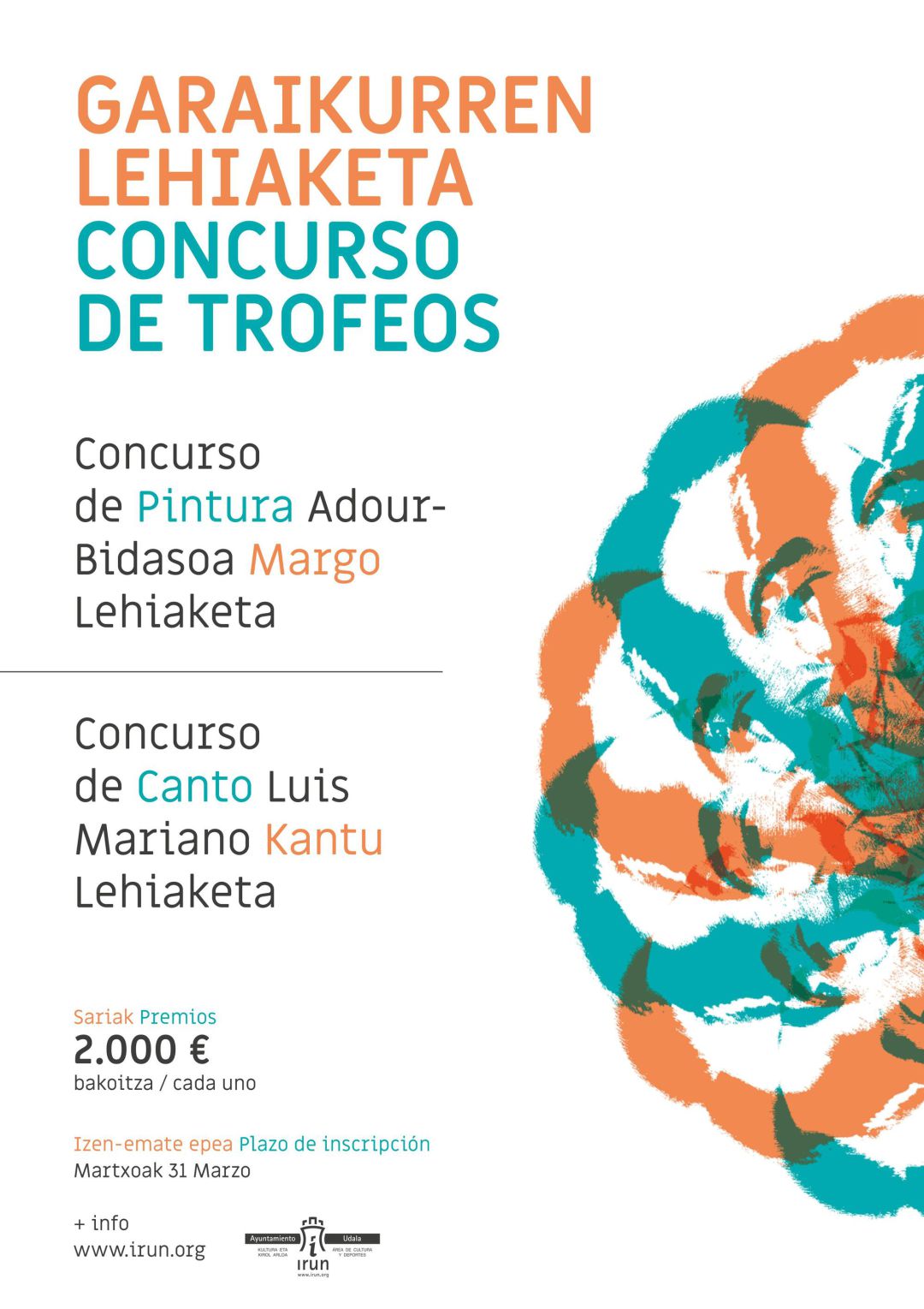 Cartel del concurso de trofeos de Pintura Adour-Bidasoa y de Canto Luis Mariano Cartel del concurso de trofeos de Pintura Adour-Bidasoa y de Canto Luis Mariano