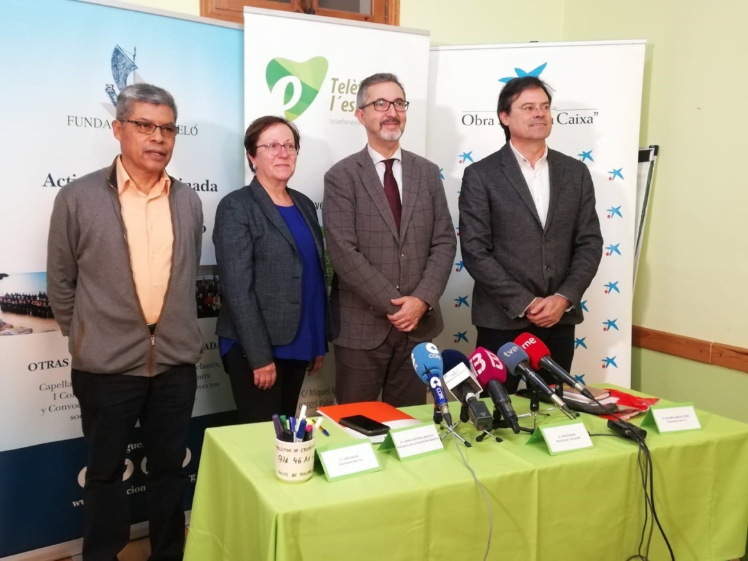 Representantes del Teléfono de la Esperanza y sus patrocinadores presentan los datos de atención de 2019. Representantes del Teléfono de la Esperanza y sus patrocinadores presentan los datos de atención de 2019.