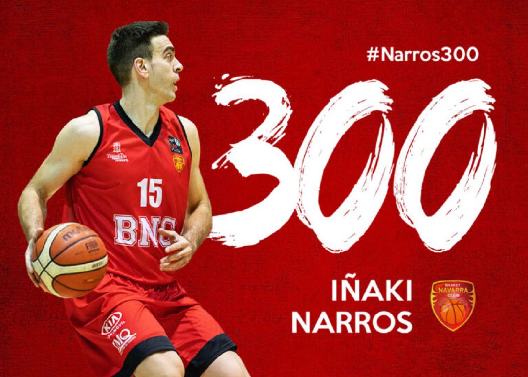 El capitán Iñaki Narros supera los 300 partidos vistiendo la camiseta de Basket Navarra El capitán Iñaki Narros supera los 300 partidos vistiendo la camiseta de Basket Navarra