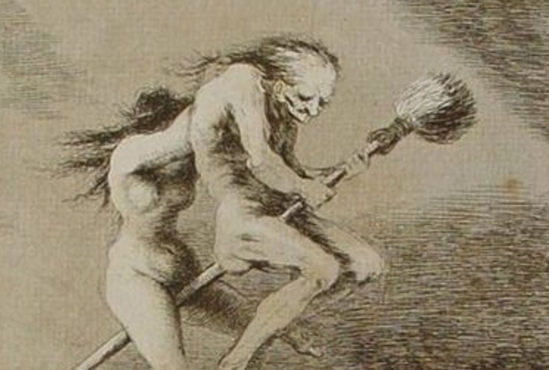 Grabado de Francisco de Goya de la serie 'Los Caprichos' sobre el tema de la brujería titulado 'Linda maestra'. Grabado de Francisco de Goya de la serie 'Los Caprichos' sobre el tema de la brujería titulado 'Linda maestra'.