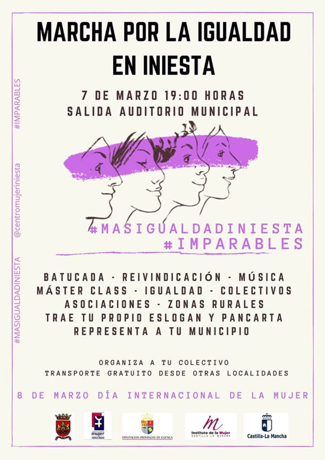 Cartel de la Marcha por la Igualdad en Iniesta Cartel de la Marcha por la Igualdad en Iniesta