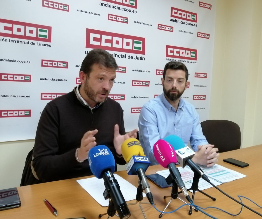 Miguel Ángel Salazar y Francisco Cantero (CCOO). Miguel Ángel Salazar y Francisco Cantero (CCOO).