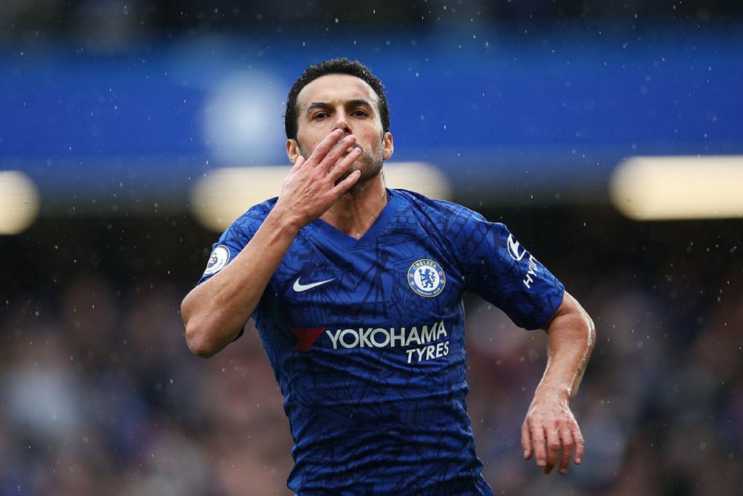 Pedro Rodríguez, tras marcar con el Chelsea este domingo. Pedro Rodríguez, tras marcar con el Chelsea este domingo.