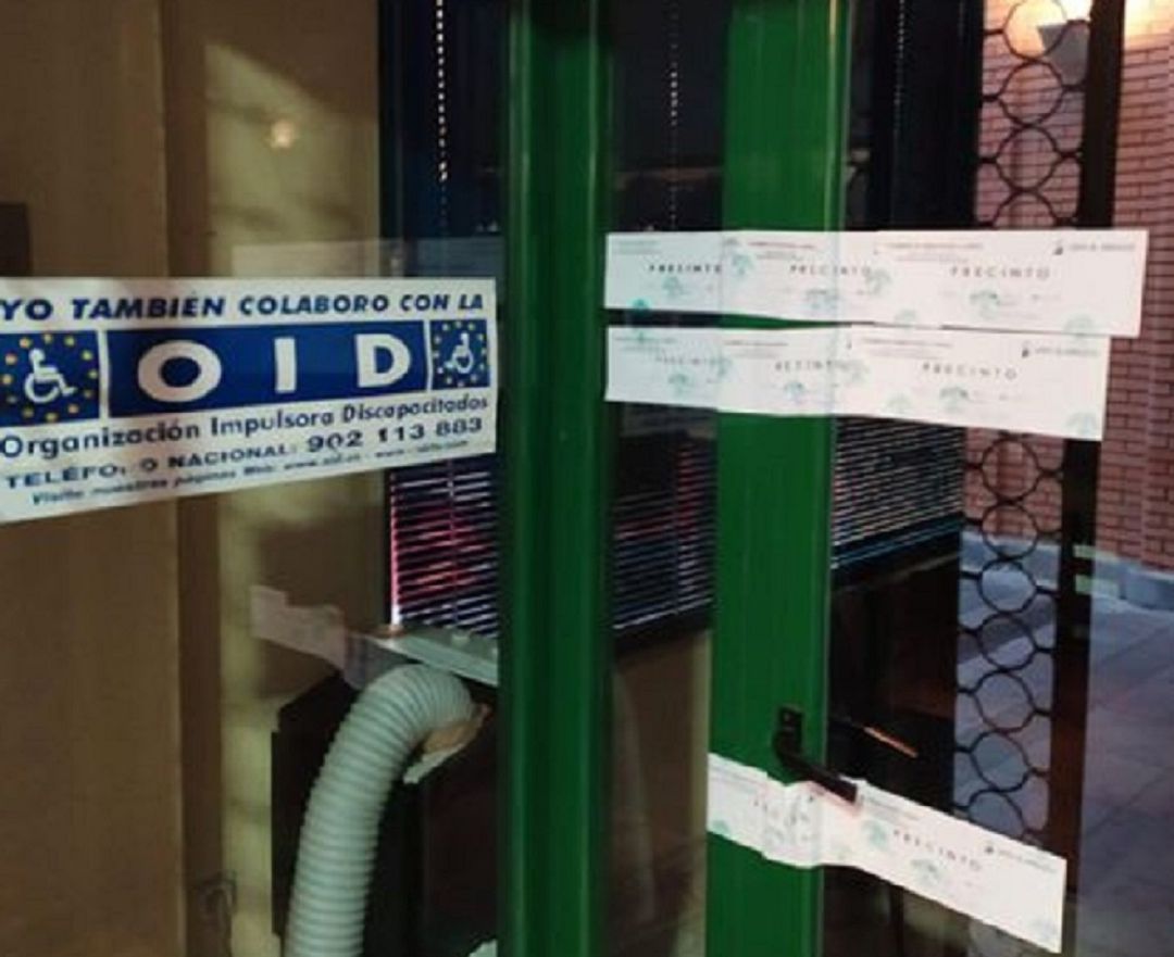 Una de las sedes de OID cerradas por la Policía Una de las sedes de OID cerradas por la Policía