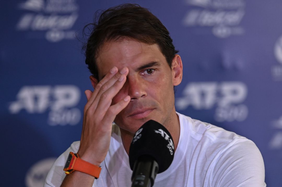 Nadal, durante una rueda de prensa. Nadal, durante una rueda de prensa.