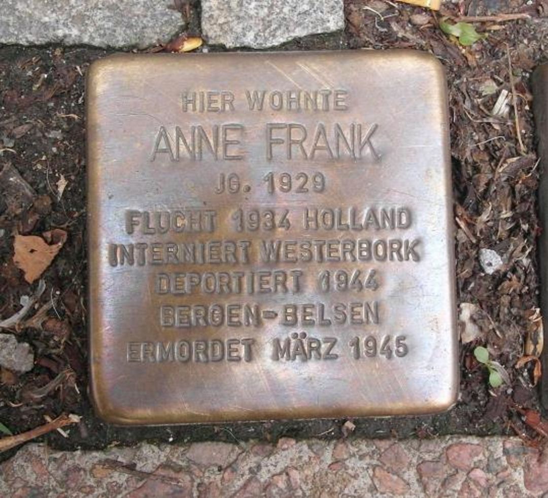 Placa de Anne Frank Placa de Anne Frank