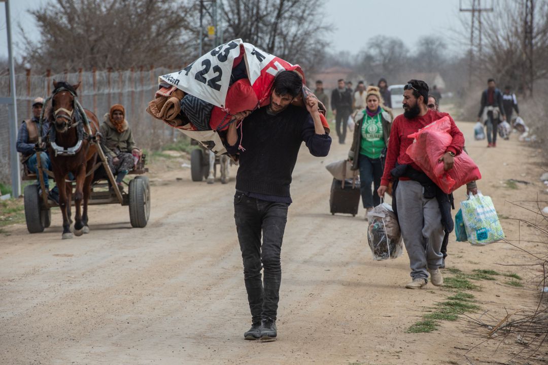 Migrantes en la frontera entre Turquía y Grecia Migrantes en la frontera entre Turquía y Grecia