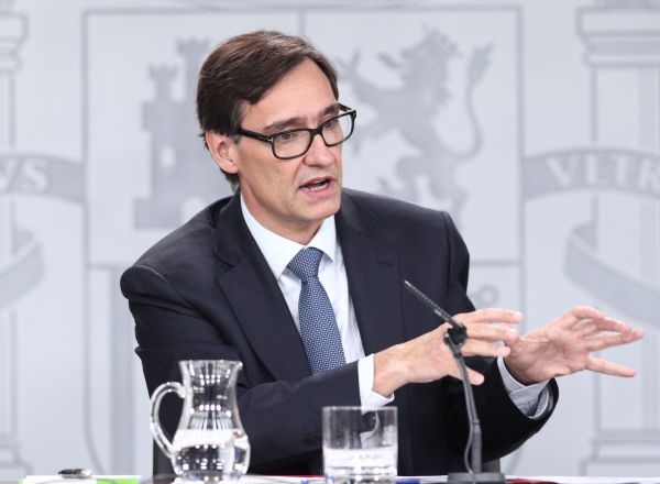 10/03/2020 El ministro de Sanidad, Salvador Illa, durante la rueda de prensa ante los medios para informar sobre el coronavirus, en La Moncloa, Madrid (España), a 10 de marzo de 2020. SALUD Eduardo Parra - Europa Press