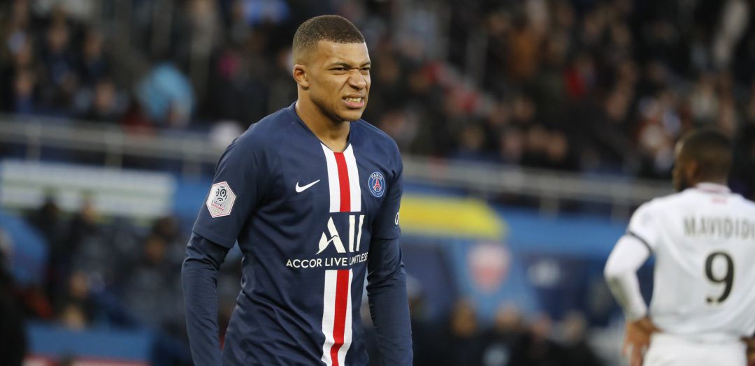 Mbappé, durante un partido con el PSG Mbappé, durante un partido con el PSG