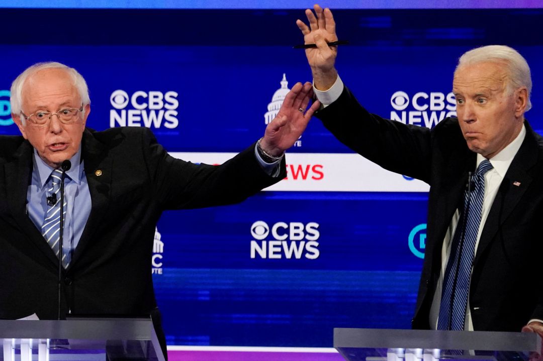 Los dos candidatos, Bernie Sanders y Joe Biden Los dos candidatos, Bernie Sanders y Joe Biden
