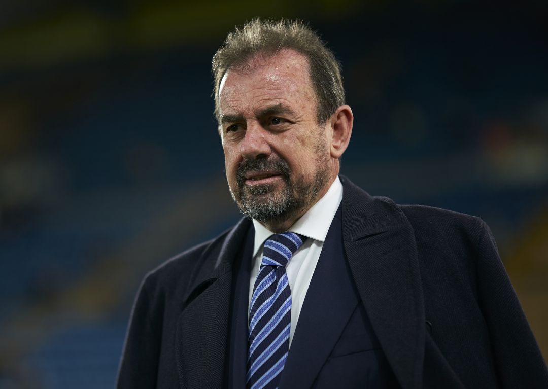 Ángel Torres, presidente del Getafe C.F., durante un partido esta temporada. Ángel Torres, presidente del Getafe C.F., durante un partido esta temporada.