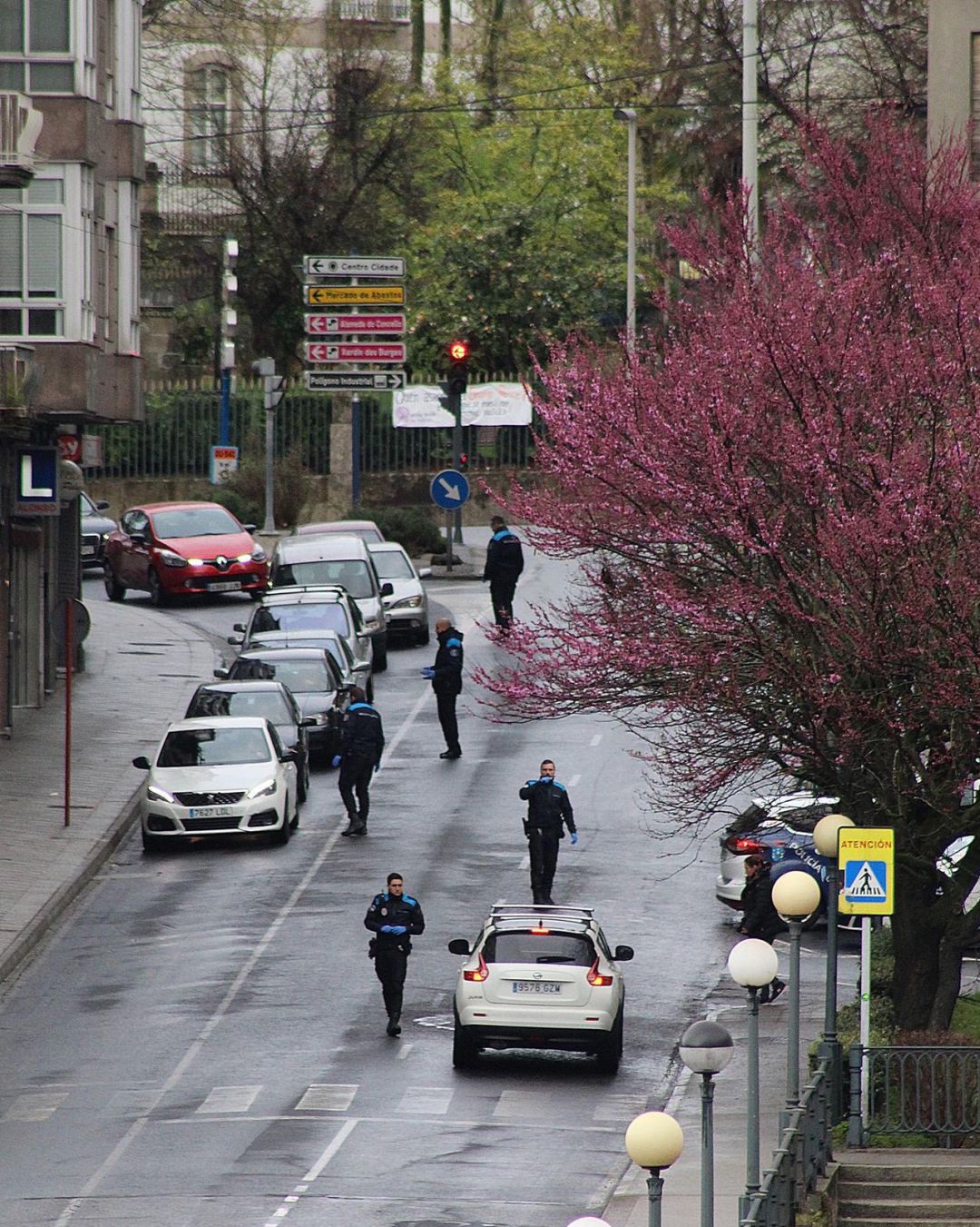 Controles policiales en la calle Marcelo Macías Controles policiales en la calle Marcelo Macías