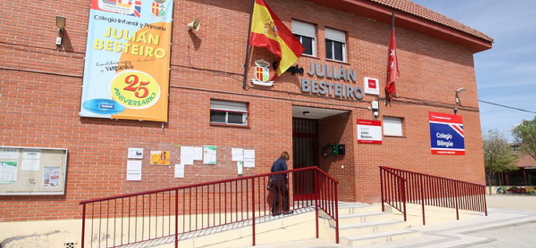 El colegio Julián Besteiro de Perales del Río es uno de los que entregará comida a alumnos becados El colegio Julián Besteiro de Perales del Río es uno de los que entregará comida a alumnos becados