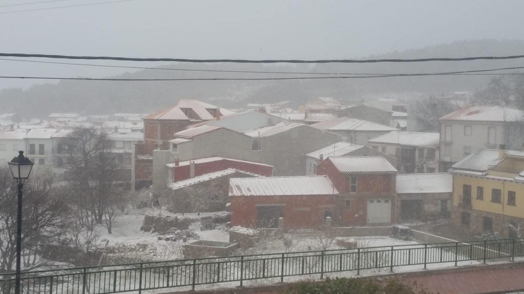 Viento y nieve en el Norte de Extremadura