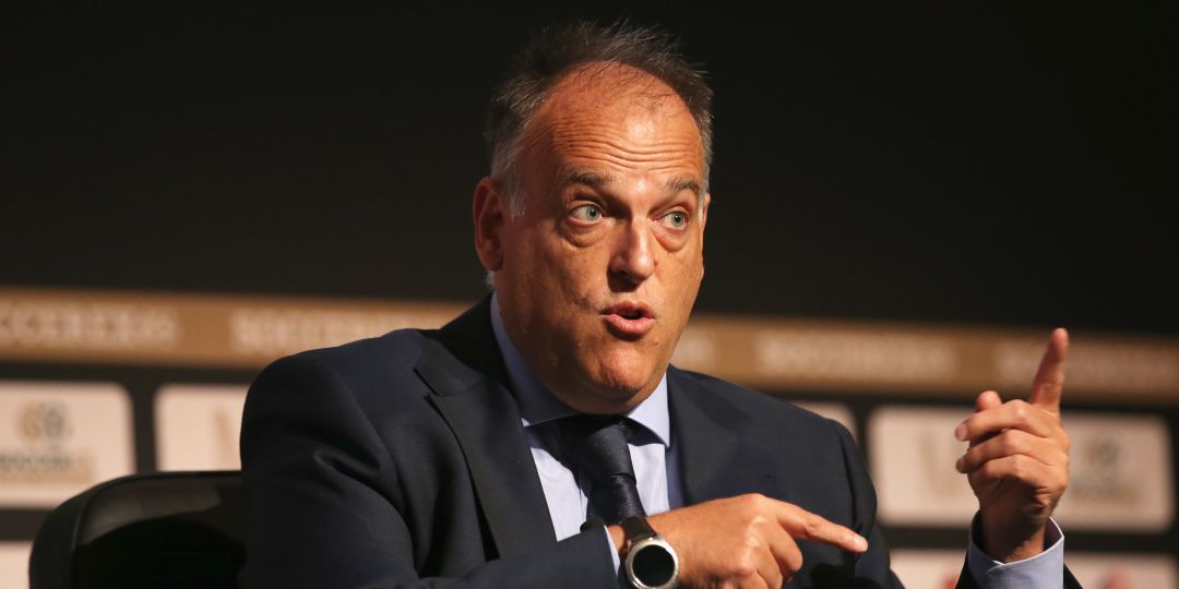 Javier Tebas, durante una comparecencia oficial Javier Tebas, durante una comparecencia oficial