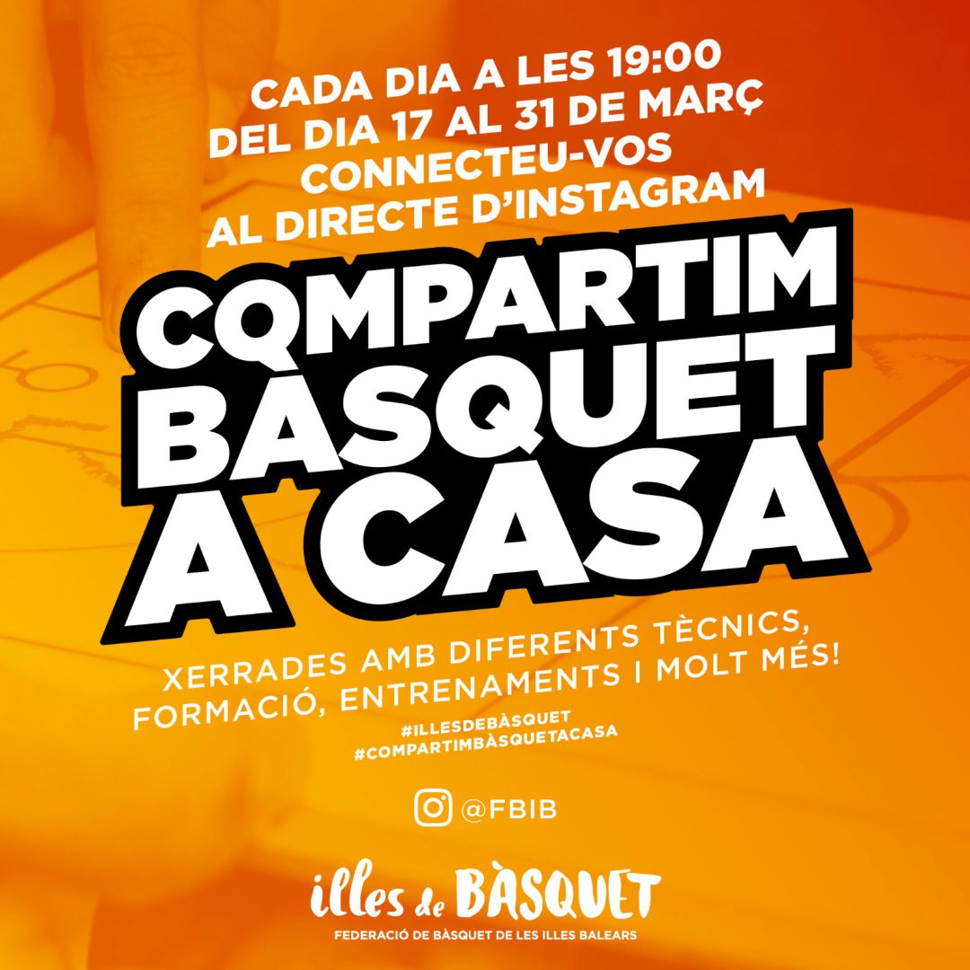Cartel de las charlas que organiza la Federación Balear de Balonesto en Instagram. Cartel de las charlas que organiza la Federación Balear de Balonesto en Instagram.