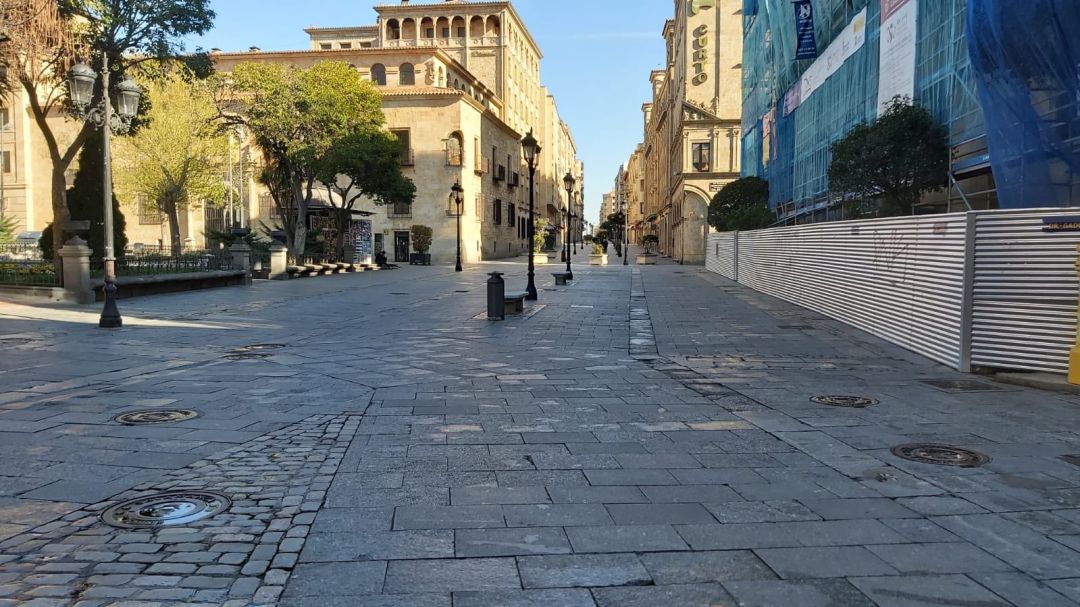 Salamanca, vacía en pleno estado de alarma. Salamanca, vacía en pleno estado de alarma.