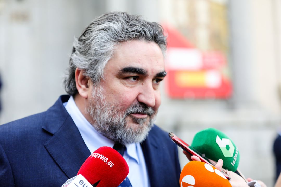 El ministro de Cultura, José Manuel Rodríguez Uribes, responde a los medios a su llegada al acto de presentación del archivo personal de la jurista María Telo Núñez celebrado en el Archivo Histórico Nacional en la Calle Serrano, Madrid El ministro de Cultura, José Manuel Rodríguez Uribes, responde a los medios a su llegada al acto de presentación del archivo personal de la jurista María Telo Núñez celebrado en el Archivo Histórico Nacional en la Calle Serrano, Madrid